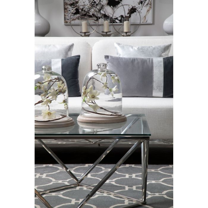 Axel Silver Twist Large End Table by Prestige | Style Our Home