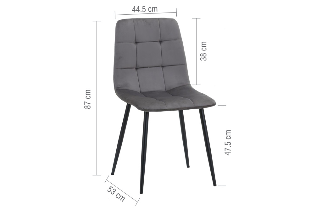 Axel Pair Of Fabric Dining Chairs Grey by Birlea | Style Our Home