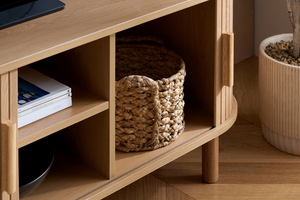 Axel Fluted Tv Unit Oak by Birlea | Style Our Home