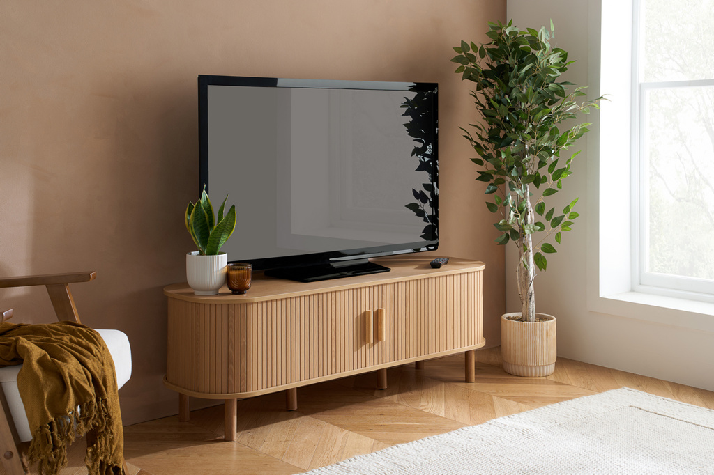 Axel Fluted Tv Unit Oak by Birlea | Style Our Home