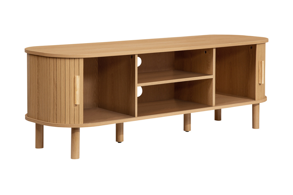 Axel Fluted Tv Unit Oak by Birlea | Style Our Home