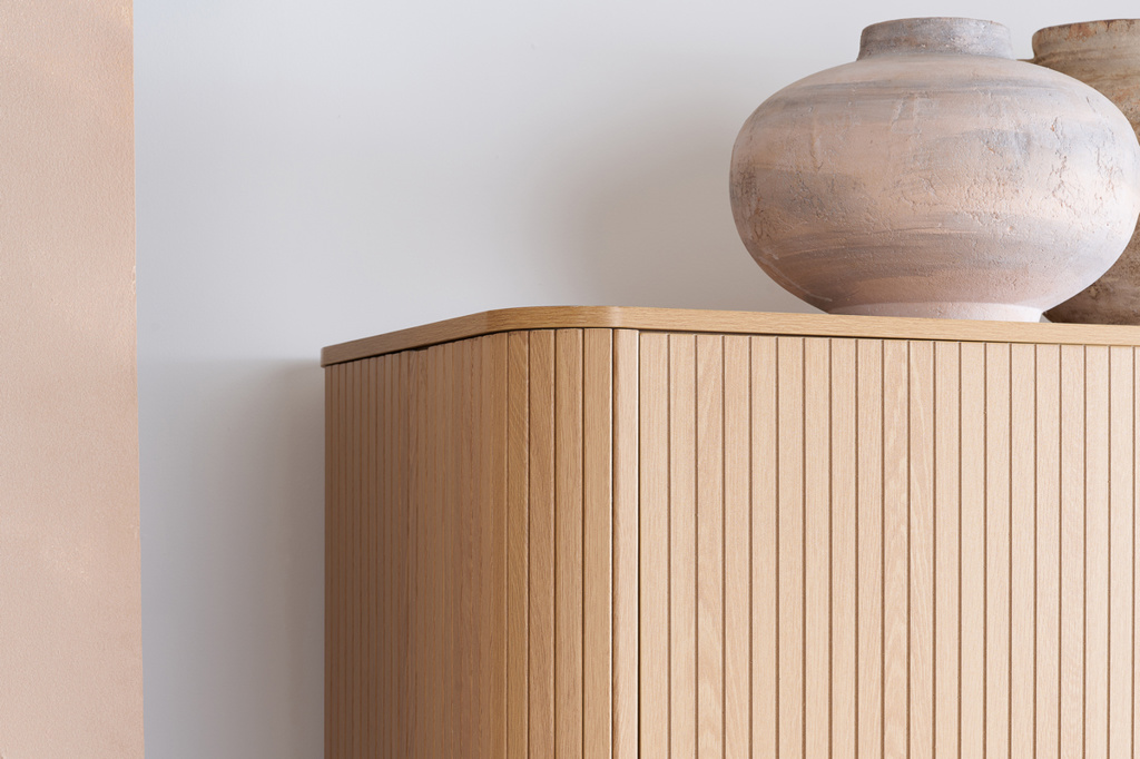 Axel 2 Door 1 Drawer Fluted Wardrobe Oak by Birlea | Style Our Home