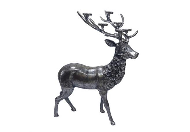 XL Deer Candlelight Holder in Antique Brass Finish by Quirky Barn | Style Our Home