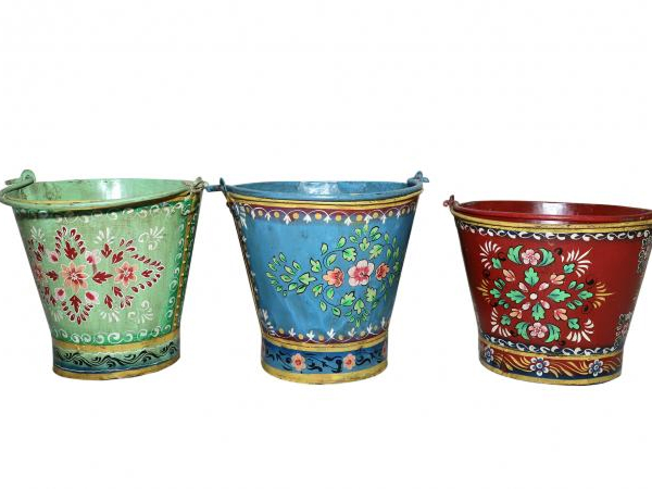 Set of 3 Hand Painted Buckets by Quirky Barn | Style Our Home