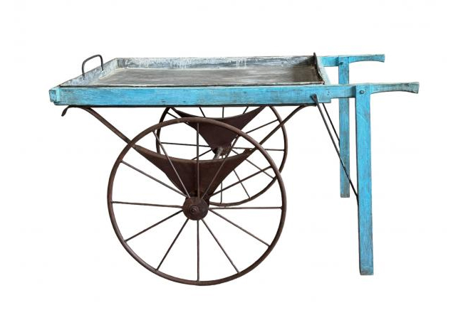 Iron and Wood Cart with Tray by Quirky Barn | Style Our Home