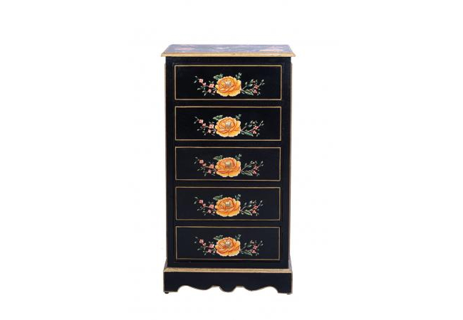 Black Lyre Bird Design 5 Drawer Cabinet by Quirky Barn | Style Our Home