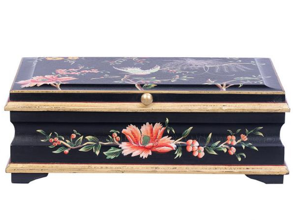 Black Lyre Bird Design Large Jewellery Box by Quirky Barn | Style Our Home