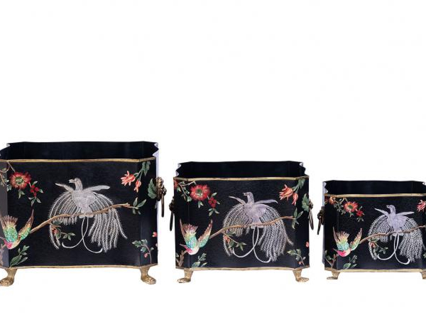 Black Lyre Bird Design Nest of 3 Boxes by Quirky Barn | Style Our Home