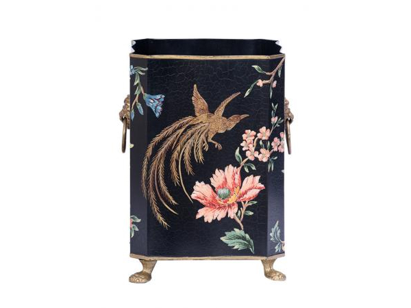 Black Lyre Bird Design Bin with Handles and Feet by Quirky Barn | Style Our Home