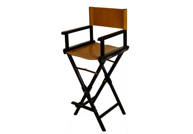 Handcrafted Leather Director Bar Stool - Cognac by Quirky Barn | Style Our Home