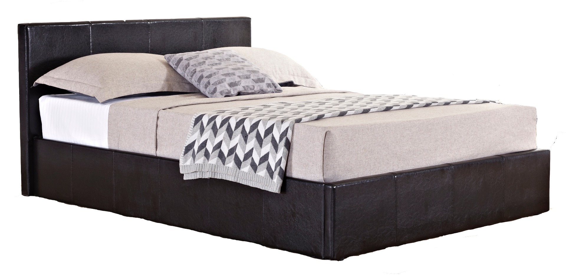 Berlin Brown King Ottoman Bed