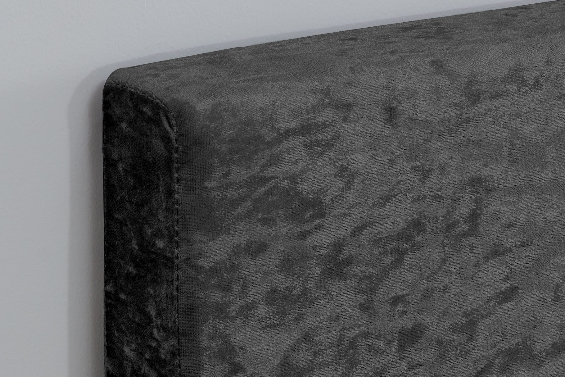 Berlin Black Crushed Velvet Single Ottoman Bed