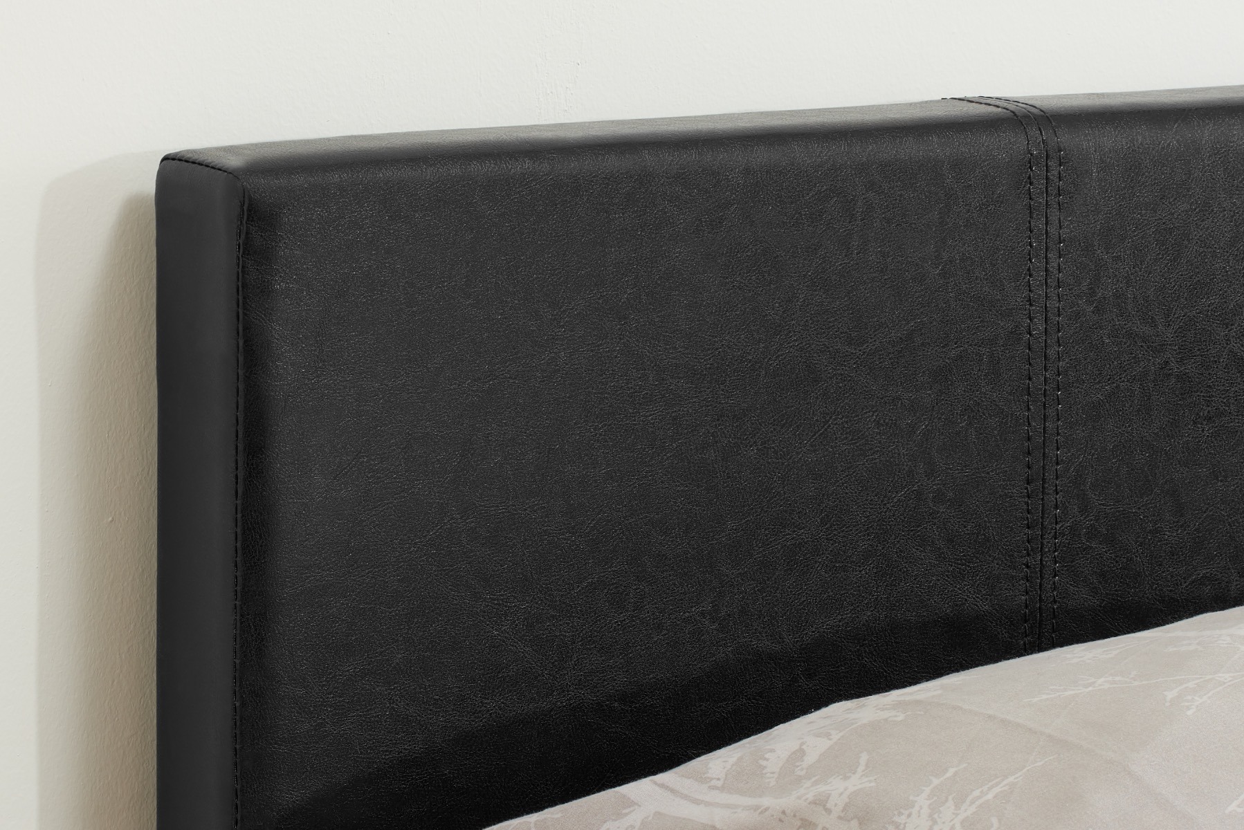 Berlin Black Small Double Ottoman Bed