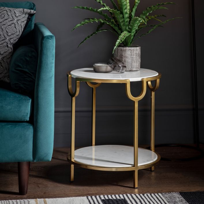 Berrow Gold Side Table by Hudson Living | Style Our Home