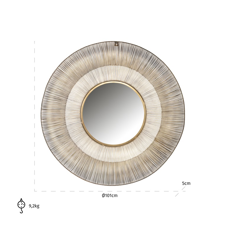 Mirror Aliza (Brushed Gold) by  Richmond Interiors | Style Our Home