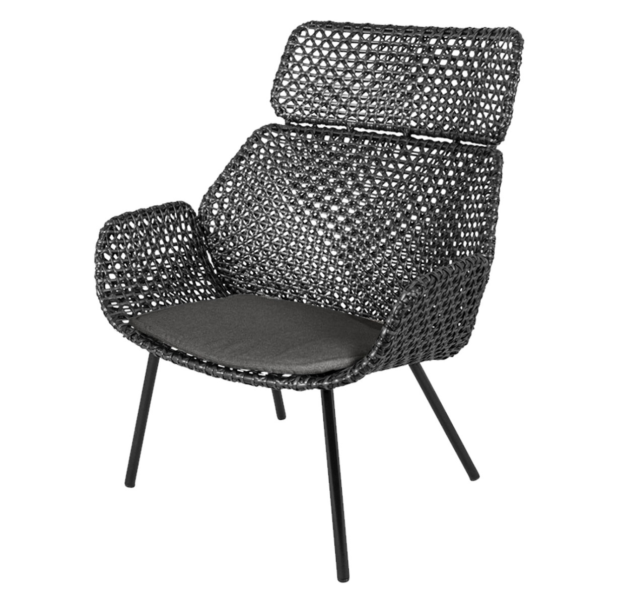 Vibe Highback Chair - Black Natté by Cane-line | Style Our Home