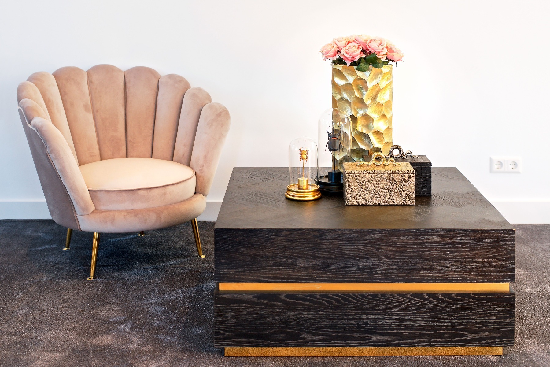 Blackbone Gold Coffee Table Block 90cm