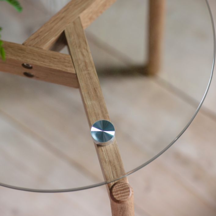 Blake Clear Round Side Table by Hudson Living| Style Our Home