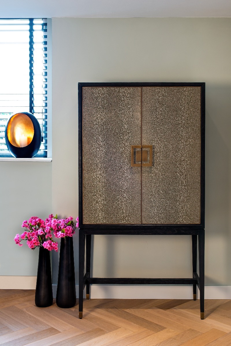 Bloomingville Shagreen 2-Door Bar Cabinet