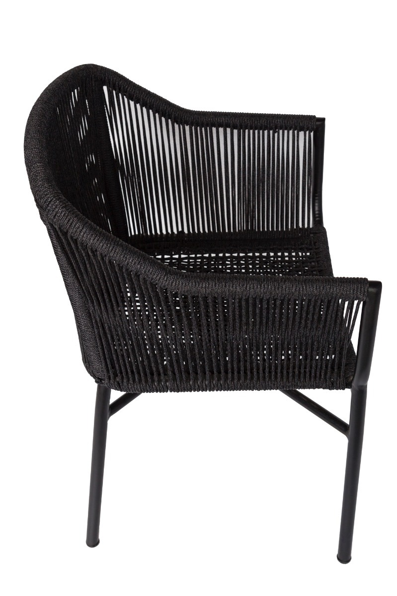 Bogart Rope Carver Black Chair