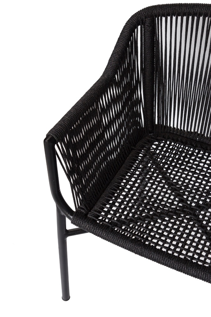 Bogart Rope Carver Black Chair