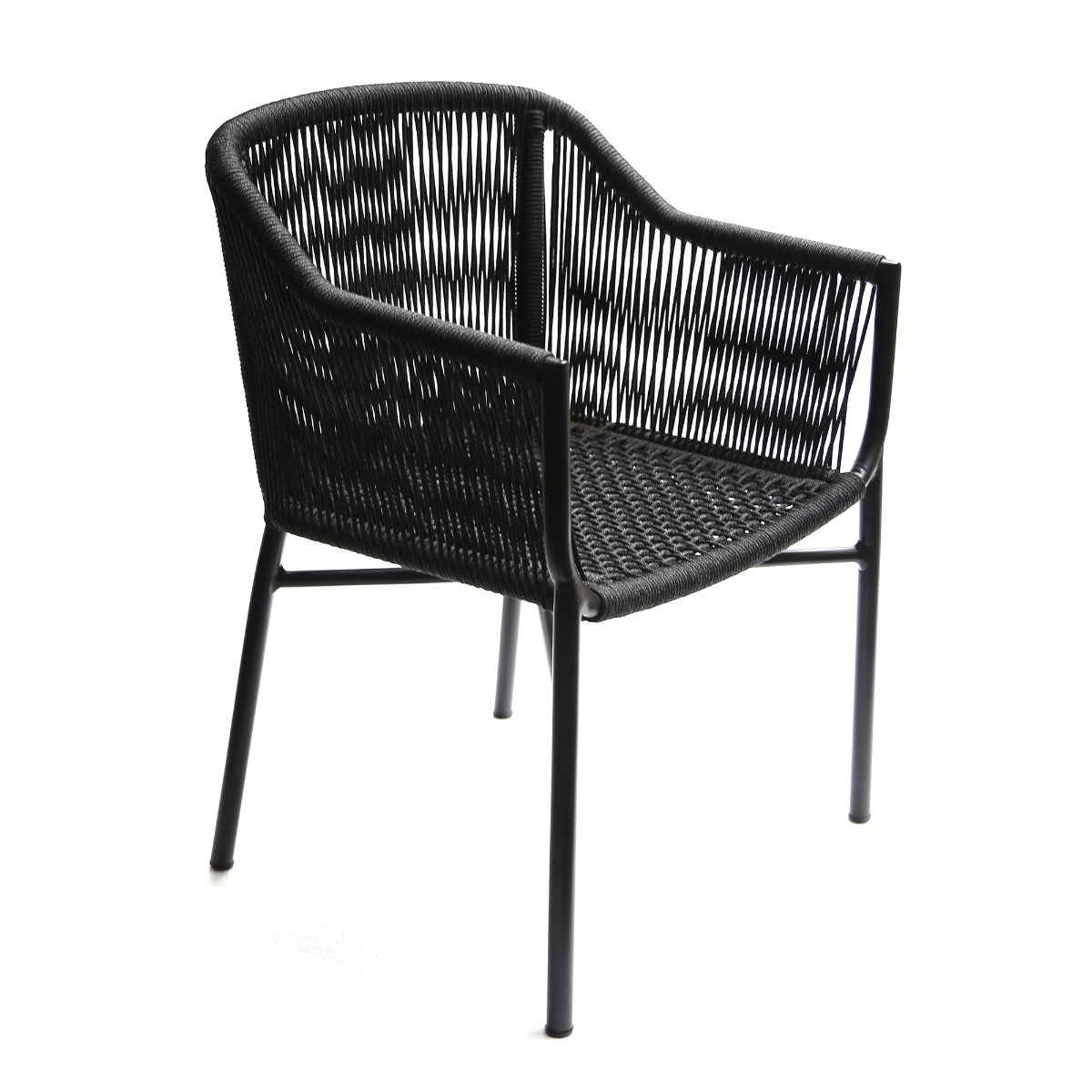 Bogart Rope Carver Black Chair