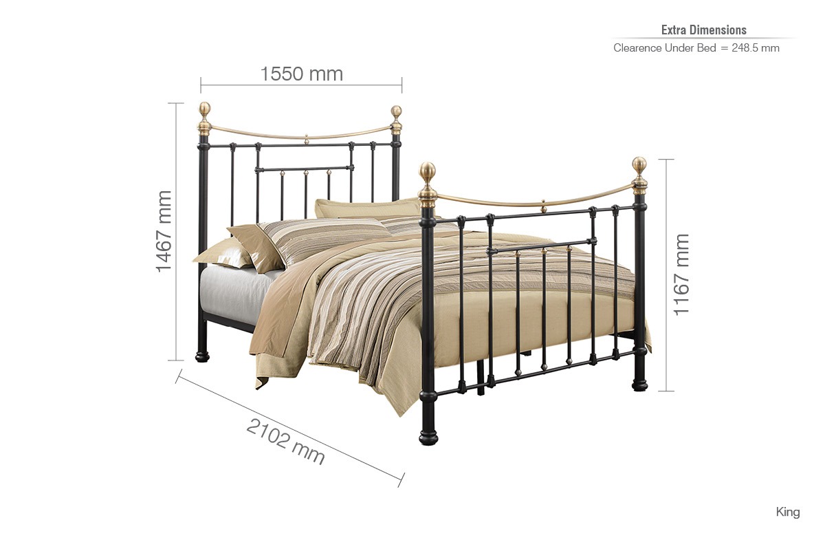 Bronte Black 5' King Bed