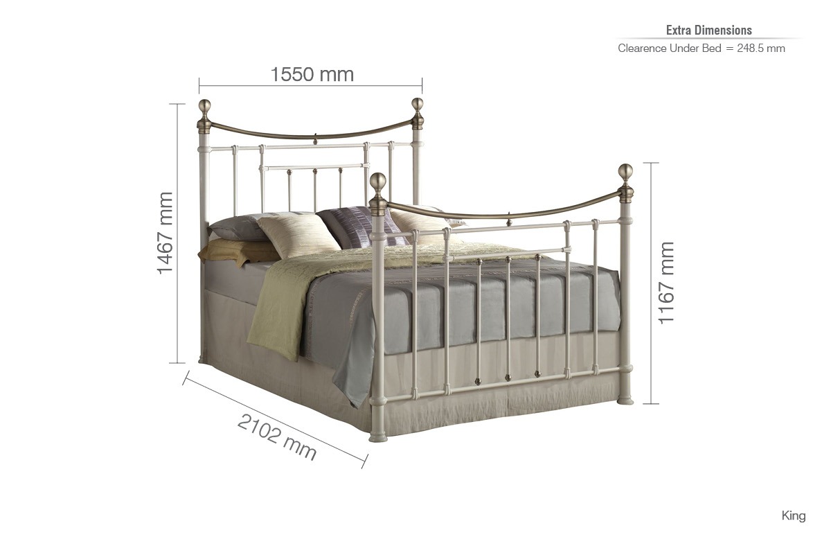 Bronte Cream 5' King Bed