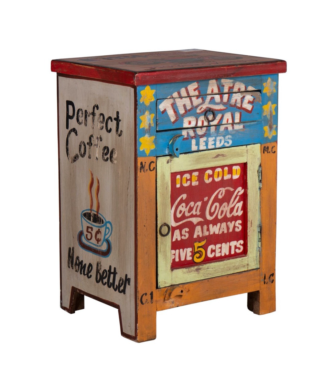 Carnival Hand Painted Vintage Cabinet | Style Our Home