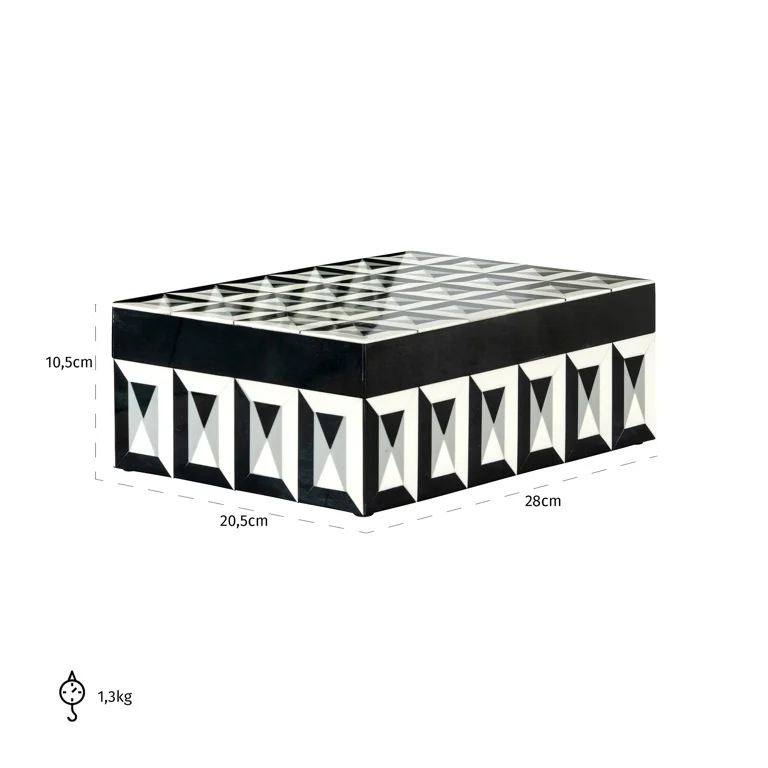 Storage Box Licia Big (Black/white) by  Richmond Interiors | Style Our Home