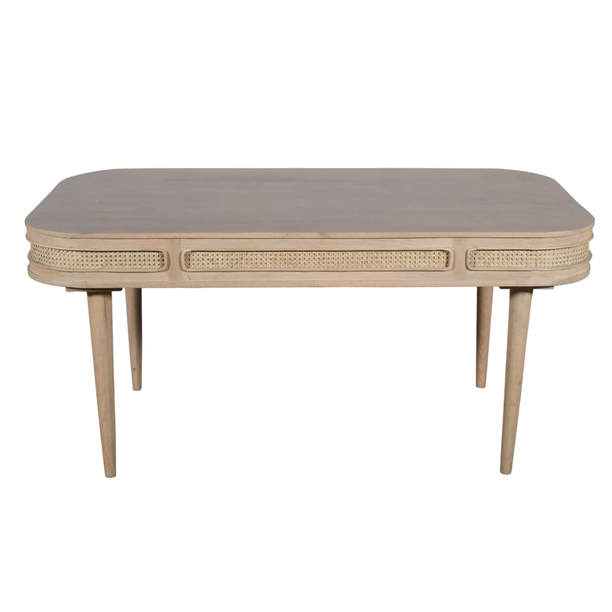 Clovelly Cane & Mango Wood Dining Table 6 Seater by Karvello Designs | Style Our Home