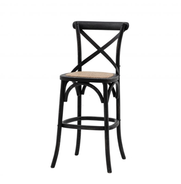 Café Black Rattan Stool ( A Pair ) by Hudson Living | Style Our Home 