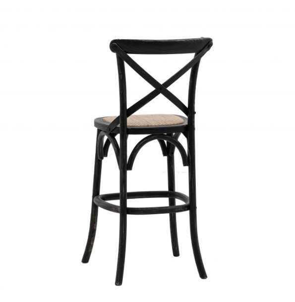 Café Black Rattan Stool ( A Pair ) by Hudson Living | Style Our Home 