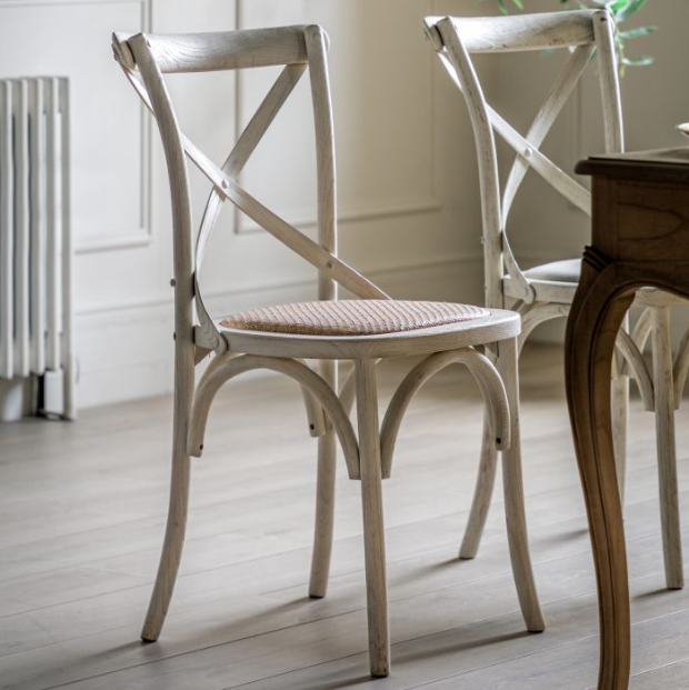 Café White Rattan Chair ( A Pair ) by Hudson Living | Style Our Home 