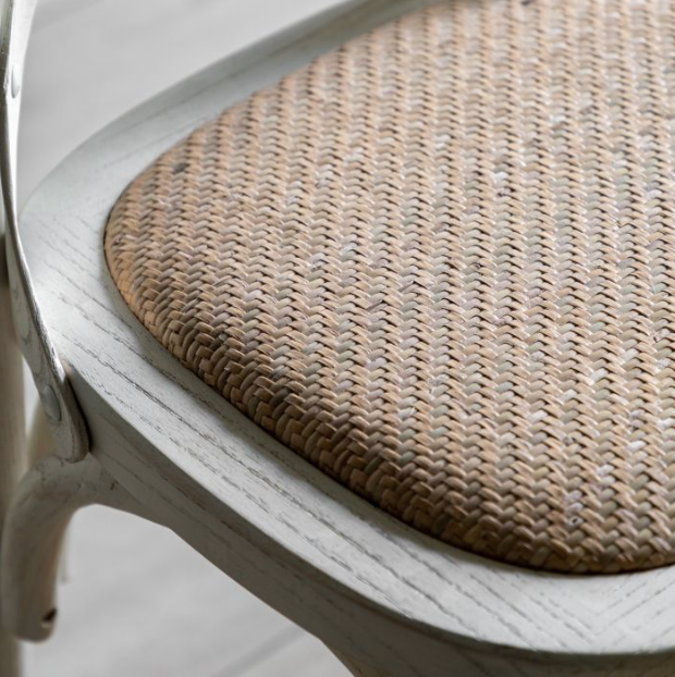 Café White Rattan Chair ( A Pair ) by Hudson Living | Style Our Home 