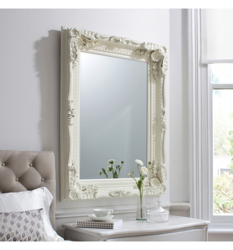 Carved Louis Mirror Cream | Style Our Home