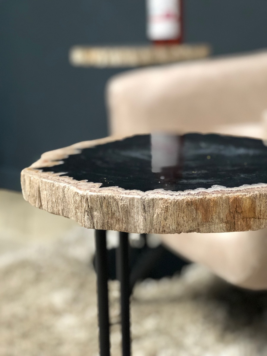 Dark Petrified Wood Staccato Table by Bluebone | Style Our Home