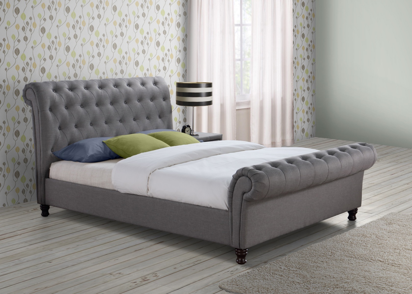 Castello Grey Double Bed