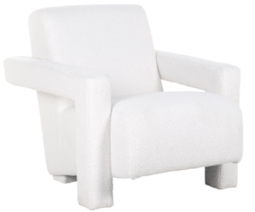 Casey White Furry Easy Chair by Richmond Interiors | Style Our Home