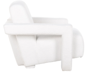 Casey White Furry Easy Chair by Richmond Interiors | Style Our Home