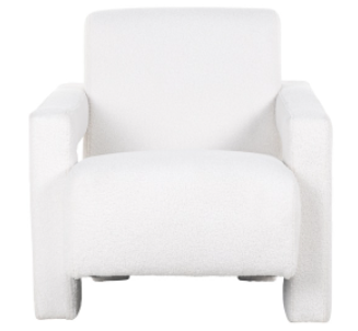 Casey White Furry Easy Chair by Richmond Interiors | Style Our Home