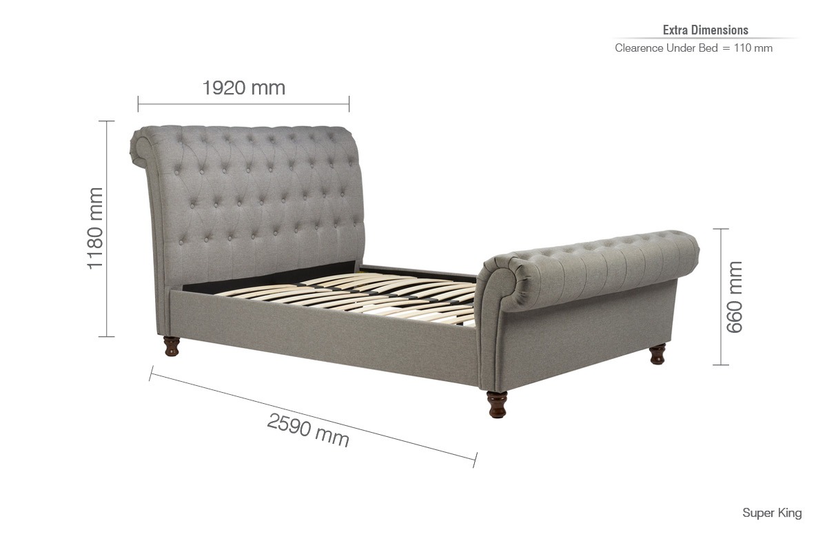 Castello Grey Super King Bed