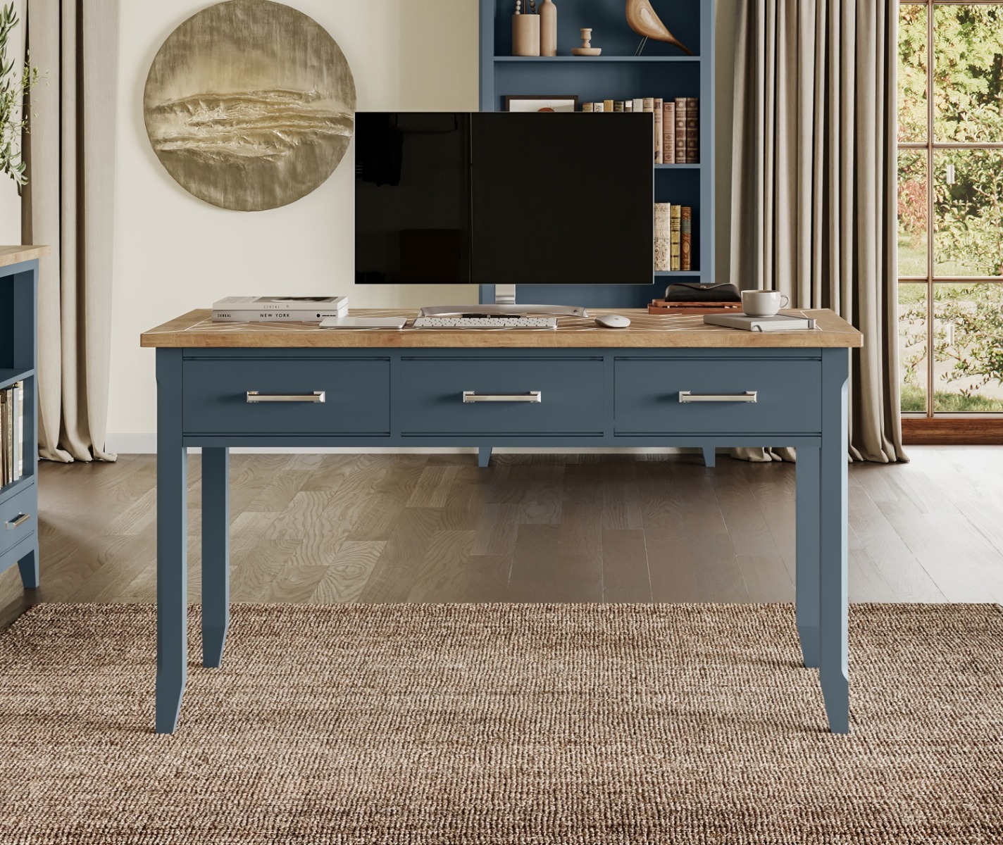 Signature Blue - Executive Desk by Baumhaus | Style Our Home