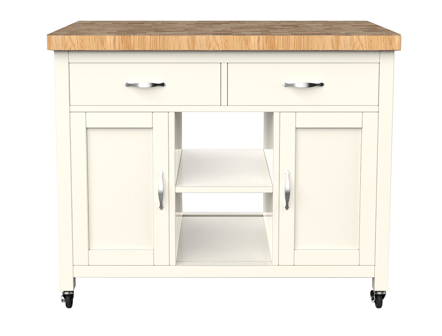 Kitchen Island (Cream) with Butchers Block by Baumhaus | Style Our Home