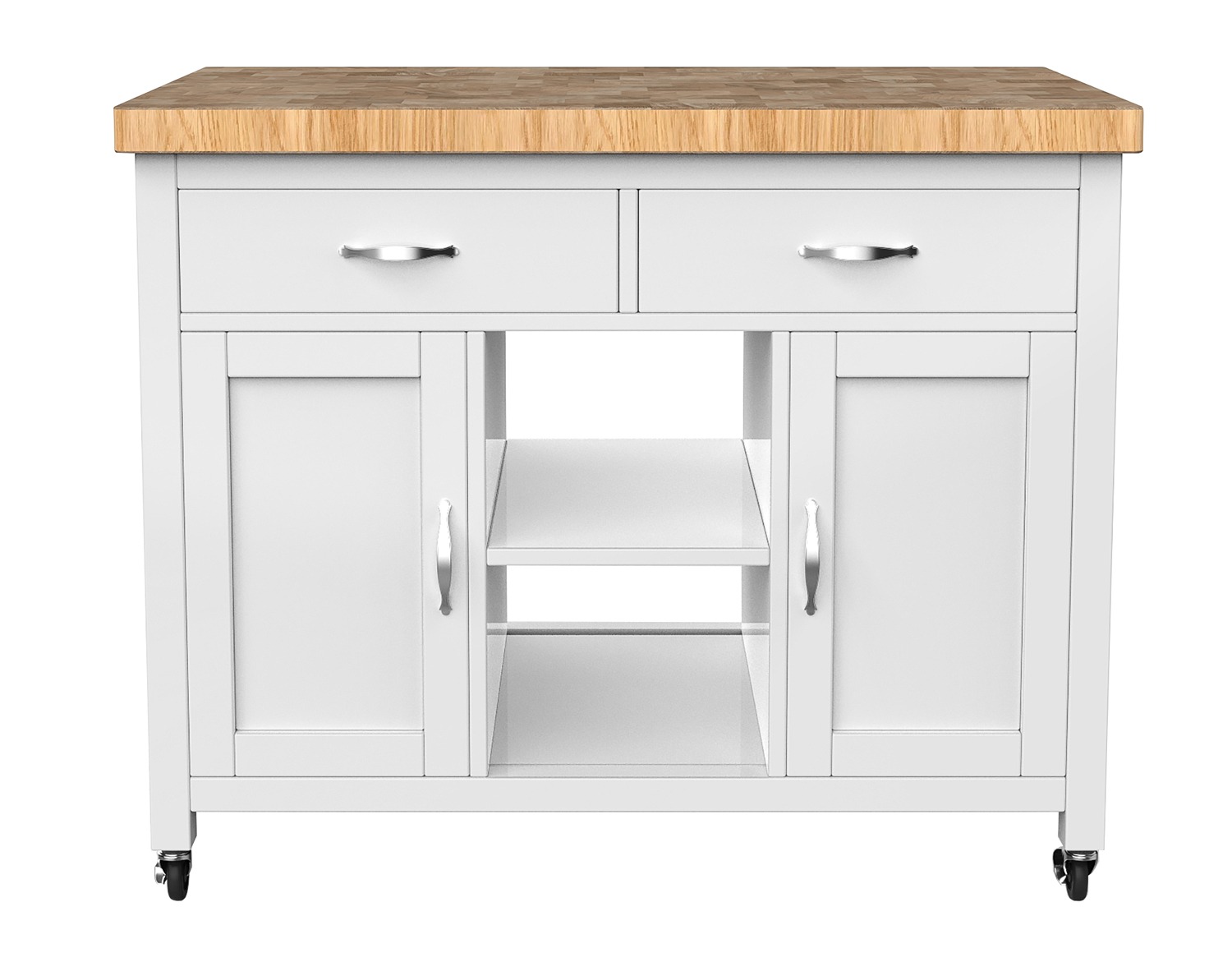 Kitchen Island (White) with Butchers Block by Baumhaus | Style Our Home