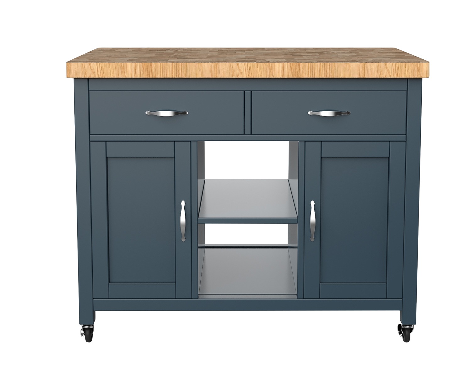Kitchen Island (Blue) with Butchers Block by Baumhaus | Style Our Home