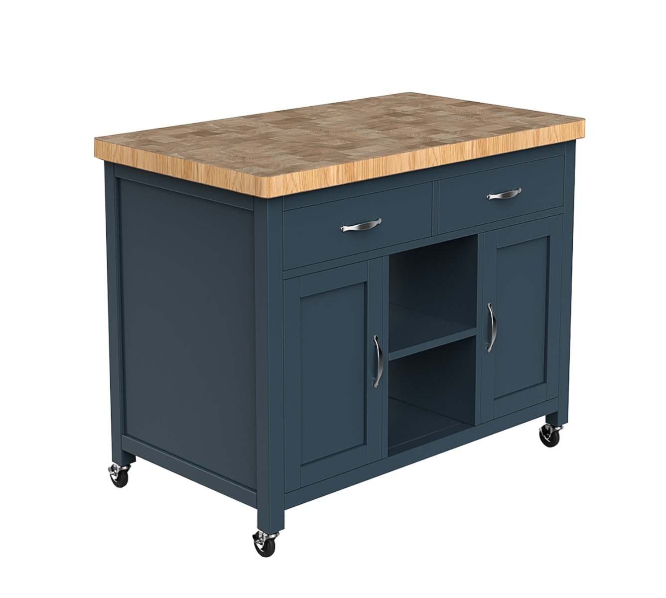 Kitchen Island (Blue) with Butchers Block by Baumhaus | Style Our Home