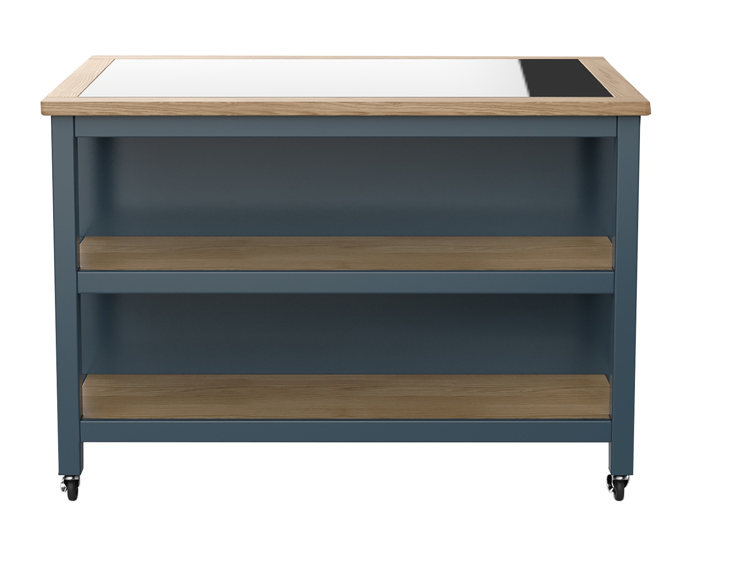 Kitchen Island (Blue) Open with Breakfast Bar by Baumhaus | Style Our Home