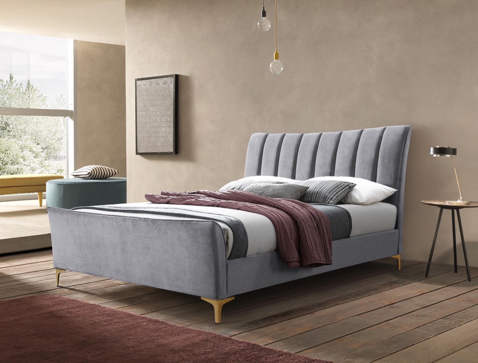 Clover Grey 5' King Bed