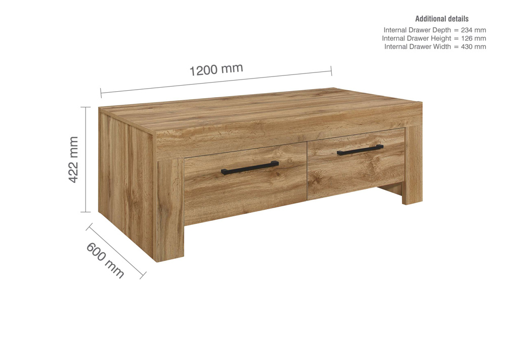 Compton 4 Drawer Coffee Table by Birlea | Style Our Home